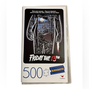 FRIDAY THE‎ 13TH Blockbuster Video 500 Piece Movie Poster Puzzle Cardinal NEW!!